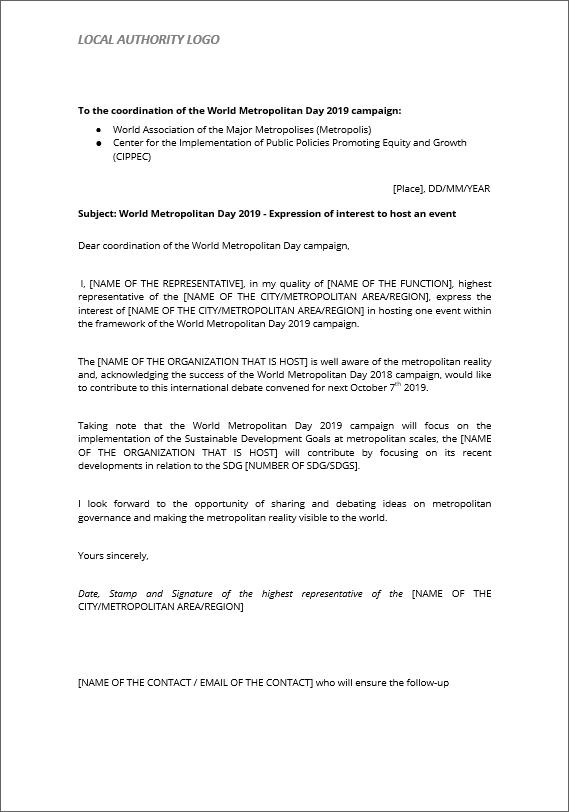 Writing An Expression Of Interest Document Template