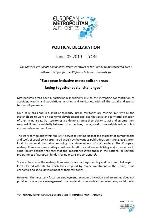 Political Declaration June 05 19 Lyon