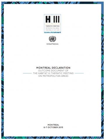 HABITAT III: THEMATIC MEETING ON METROPOLITAN AREAS