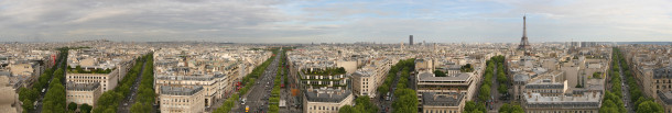 La dimension métropolitaine de Paris vue depuis l'Arc du Triomphe La dimension métropolitaine de Paris vue depuis l'Arc du Triomphe