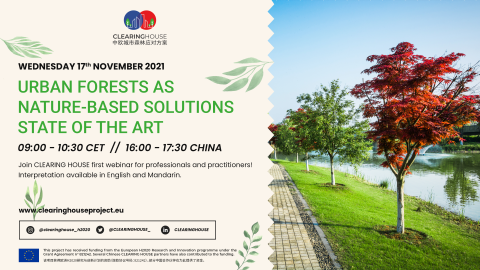 Webinar Urban forests as nature-based solutions: State of the art 